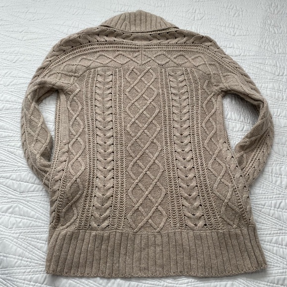 VINCE!!! Cashmere-alpaca-wood open front Cardigan - Picture 3 of 7